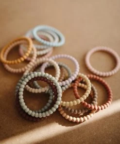 Mushie - Set Van 3 Siliconen Bijtring Armbanden - Bijtringen - Linen-Peony-PalePink -grijp-bijtspeelgoed Verkoop 550x617