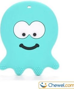 Bijtketting Kauwketting | Spook Octopus | Diverse Kleuren | Turquoise | Chewel ®