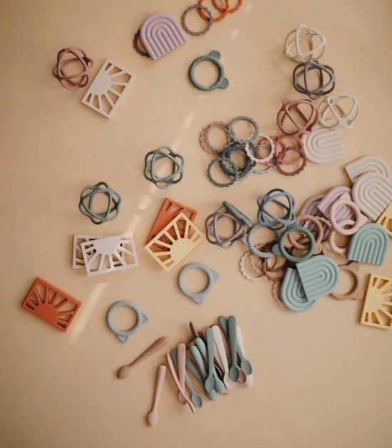 Mushie - Bijtring - Katje - Blush - Roze 5 Mushie - Bijtring - Katje - Blush - Roze - Afbeelding 5