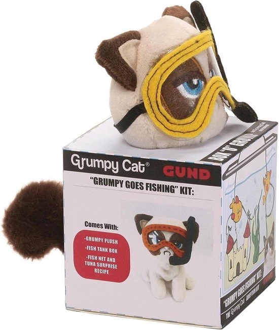 Gund Grumpy Cat Knuffel Met Snorkel 13cm 3 Gund Grumpy Cat Knuffel Met Snorkel 13cm - Afbeelding 3