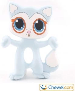 Bijtketting Kauwketting | Poes Kat Kitten | Blauw | Chewel ®