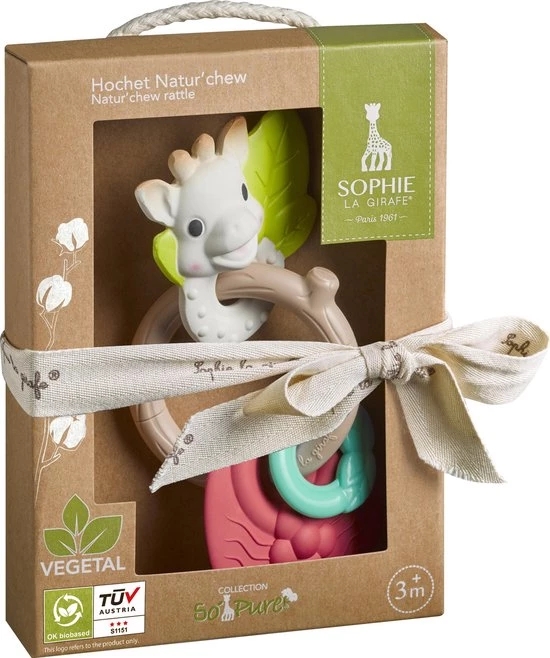 Sophie De Giraf - So Pure - Rammelaar - Naturchew - Bioplastic 1 Sophie De Giraf - So Pure - Rammelaar - Naturchew - Bioplastic