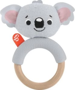 Fisher-price Rammelaar 18 X 4 Cm Textiel/hout Grijs