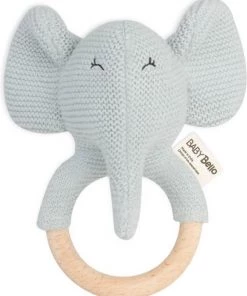 Baby Bello Elvy De Olifant – Rammelaar & Bijtring - Blauw