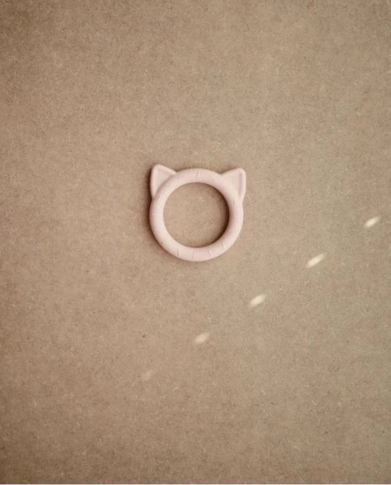 Mushie - Bijtring - Katje - Blush - Roze 2 Mushie - Bijtring - Katje - Blush - Roze - Afbeelding 2