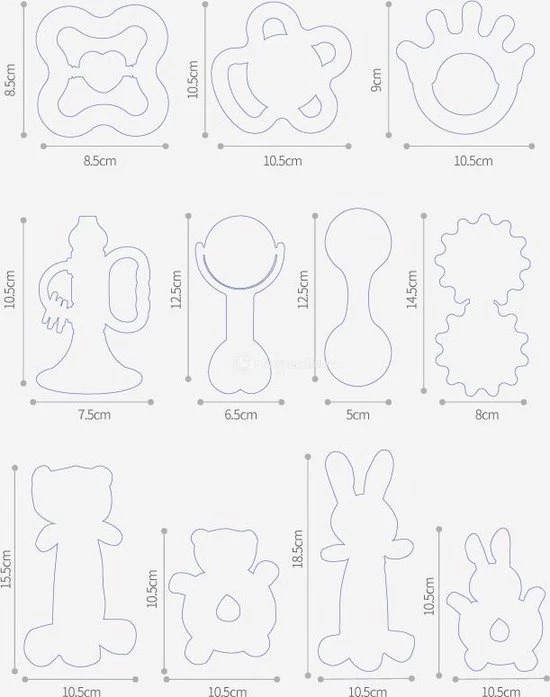 Goryeo Baby Bijtring + Bijtspeelgoed 9 Delig - Babyspeeltje & Zachte Maracas Rammelaar In Geschenkdoos - Met Cadeau Doos - Roze Konijn 8 Goryeo Baby Bijtring + Bijtspeelgoed 9 Delig - Babyspeeltje & Zachte Maracas Rammelaar In Geschenkdoos - Met Cadeau Doos - Roze Konijn - Afbeelding 8