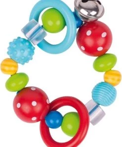 Heimess Bijtring Rode Parels Met Witte Stippen Met Elastiek