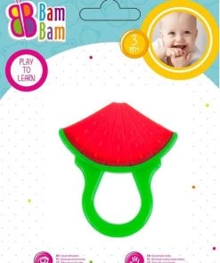 Merkloos Bijtring Watergel Gevuld – Fruit Bijtring – Koelbijtring – Baby – Watermeloen