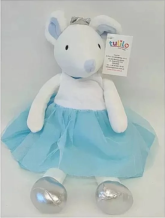 Tulilo Ann Muis Knuffel, Turkoois, 37 Cm, 0m+ 0+ Manden 1 Tulilo Ann Muis Knuffel, Turkoois, 37 Cm, 0m+ 0+ Manden