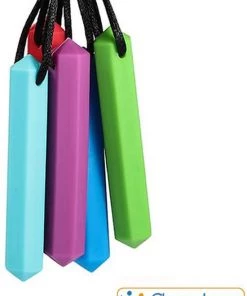 Bijtketting Lange Kristal | Basic Staafje Lang | Diverse Kleuren | Groen | Chewel ® -grijp-bijtspeelgoed Verkoop 550x735 2