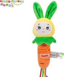 Happy Monkey Pluche Knuffels/ Baby Speelgoed 0 Jaar/ Babyborn/ Schoencadeautjes Sinterklaas/ Black Friday/ Baby Lemon Hand-zwengelen/Baby Speelgoed /kerstcadeau/ Sinterklaas/ Baby Cadeau/ Baby Shower/ Konijn