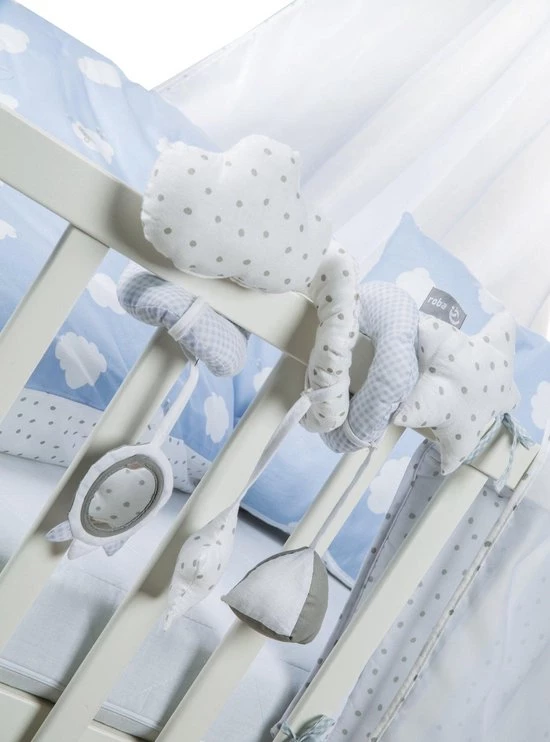 Roba Boxspiraal Little Cloud Blue 25 X 9 Cm Katoen Blauw/wit 2 Roba Boxspiraal Little Cloud Blue 25 X 9 Cm Katoen Blauw/wit - Afbeelding 2