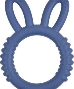 Merkloos Bijtkonijn - Baby Speelgoed - Silicone - Bijtring - Bijtspeeltje - Blauw