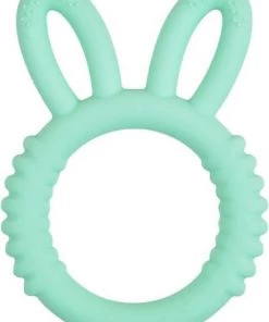 Merkloos Bijtkonijn - Baby Speelgoed - Silicone - Bijtring - Bijtspeeltje - Mint