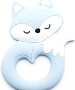 Merkloos Bijtring - Siliconen - Baby - Siliconen Bijtring - Vos - Dier - Blauw - Jongen - Meisje - Doorkomende Tandjes - Teether - BPA Vrij - Bijtring Baby -grijp-bijtspeelgoed Verkoop 550x748 3