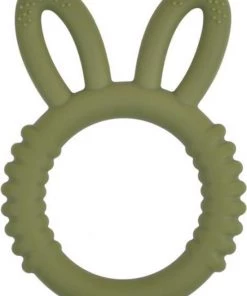 Merkloos Bijtkonijn - Baby Speelgoed - Silicone - Bijtring - Bijtspeeltje - Groen