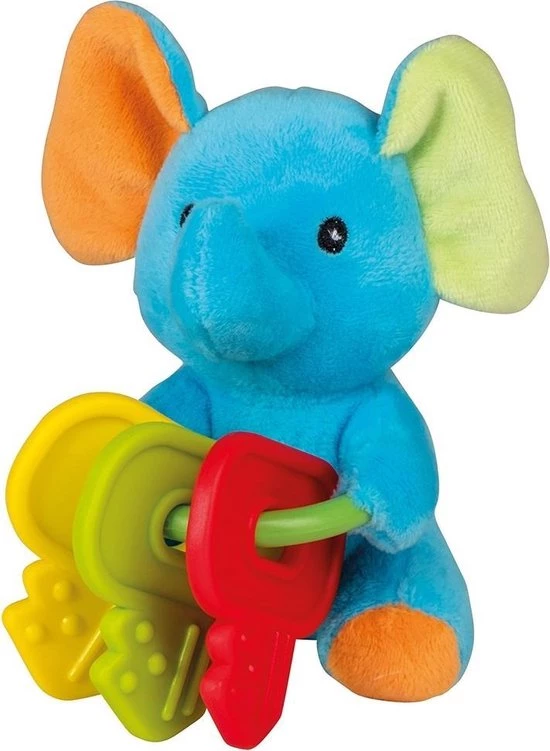 Happy People Knuffel Bijtring Met Sleutels Olifant 12 Cm Pluche 1 Happy People Knuffel Bijtring Met Sleutels Olifant 12 Cm Pluche