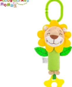Happy Monkey Kinderwagen Rammelaar/ Speelgoed/ Speeltjes/ Kerstcadeau Voor Baby/Cartoon Pluche Dier Rammelaar Bel Wandelwagen Baby Winkelwagen Opknoping Windgong Muzikale Hand Shaker Speelgoed / Sinterklaas/ KerstcadeauLeon