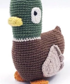 Pebble Child - Gehaakte Knuffel Rammelaar Speelgoed Organic Eend/Duck - Handgemaakt - Duurzaam -grijp-bijtspeelgoed Verkoop 550x790 2