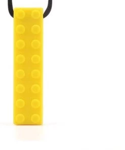 Bijtketting Bouwblokje Kauwketting | Bouwblok Geel | Chewel ®
