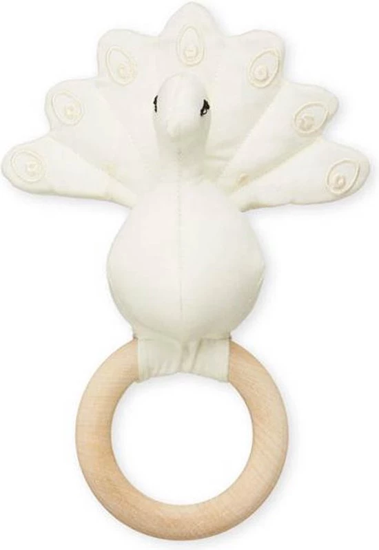 CamCam Copenhagen Cam Cam Rammelaar Pauw Creme White 2 CamCam Copenhagen Cam Cam Rammelaar Pauw Creme White - Afbeelding 2