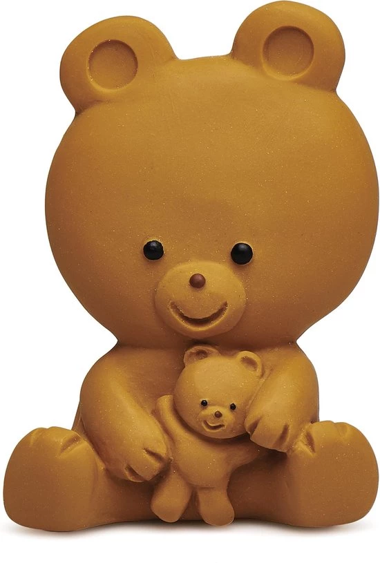 Lanco Toys Lanco Rubberen Bijtspeeltje - Mama Beer - Bruin 1 Lanco Toys Lanco Rubberen Bijtspeeltje - Mama Beer - Bruin