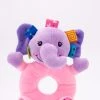Jollybaby Bbsky Rammelaar/ Speelgoed/ Speeltjes/ Schoencadeautjes Sinterklaas/ Sinterklaas/ Kerstcadeau/Cartoon Pluche Dier Rammelaar Bel Wandelwagen Baby Winkelwagen Opknoping Windgong Muzikale Hand Shaker Speelgoed / Roze Olifant