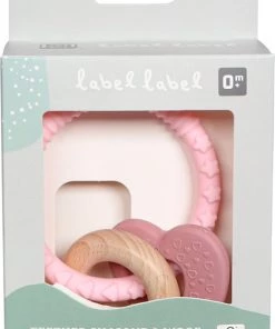 Label Label Hart Roze Silicone Bijtring LLST-15157 -grijp-bijtspeelgoed Verkoop 550x833